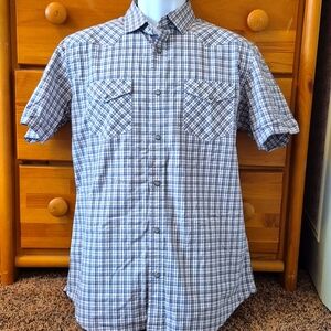 Banana Republic Large Button Up Short Sleeve Plaid Shirt